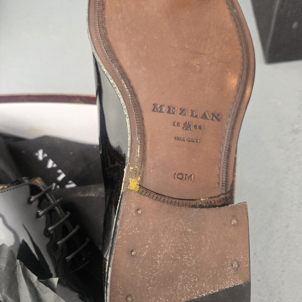 Mezlan Oxfords Shoe Patent Leather Formal Shoes Size 10 Hp🔥🔥 - Picture 5 of 5